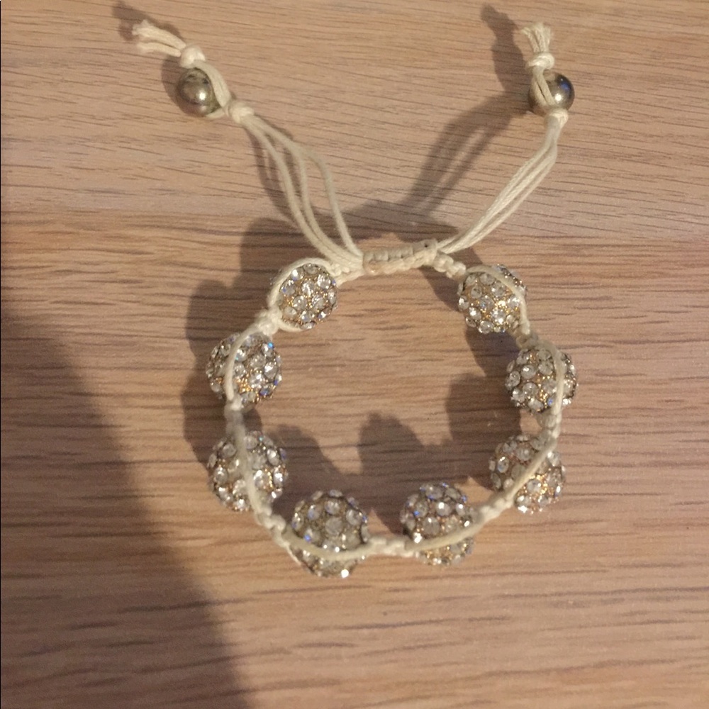 Shamballa Bead Bracelet in white - Picture 3 of 3